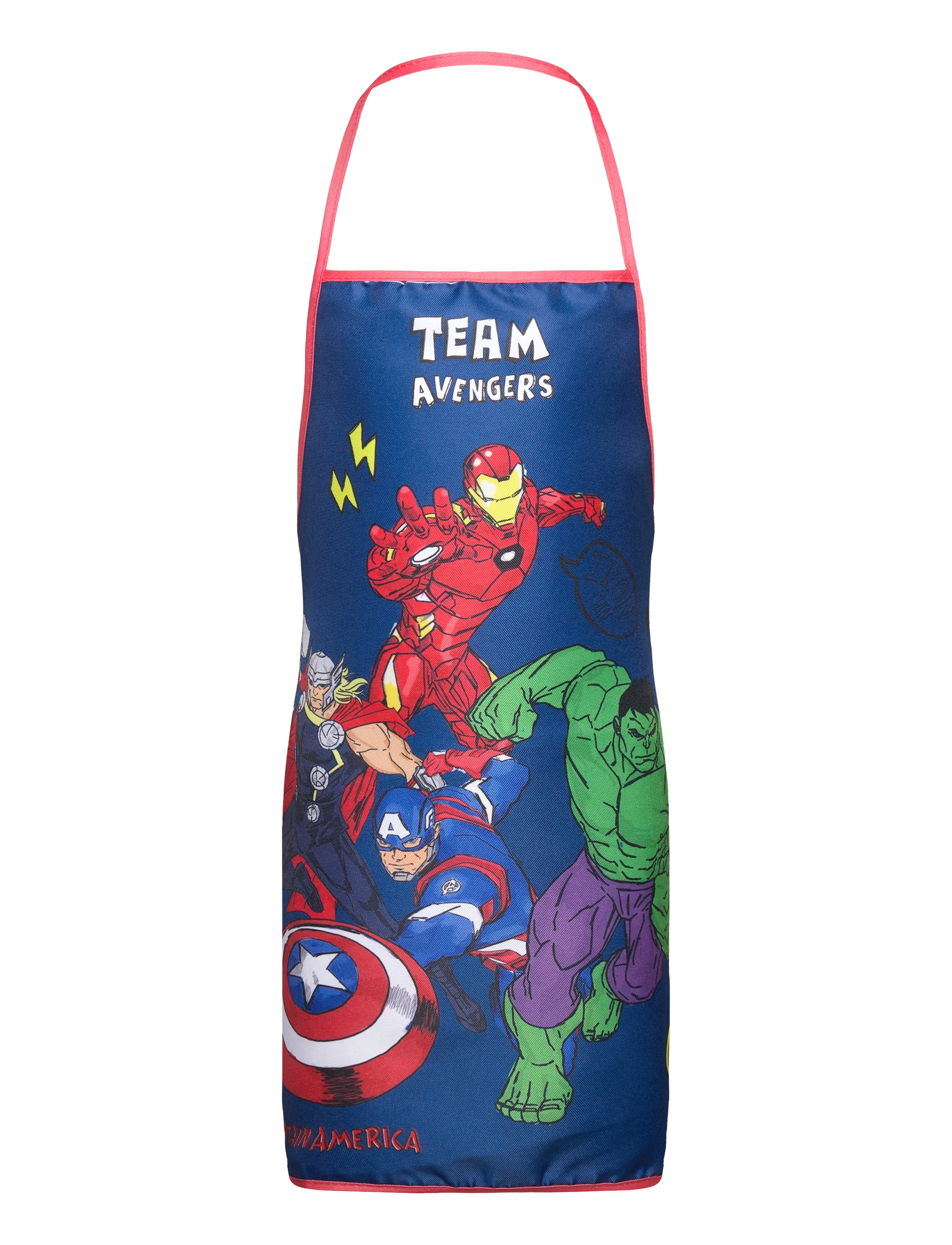 BrandMac Kids Apron + Hat Avengers 001, One Size, Baking & Cooking, Mehrfarbig/gemustert - Aprons, Kinder