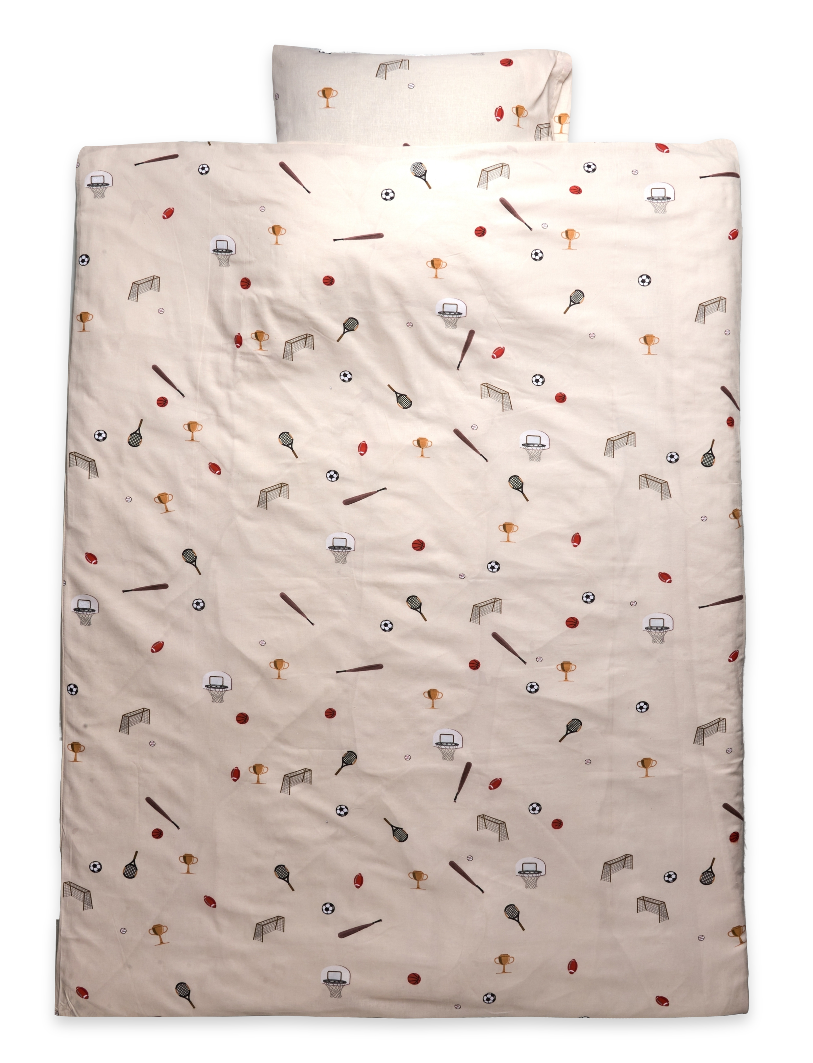 BRANDMAC Bed Linen "By Mats" Fun Sport 100X140, 40X45 Cm Patterned - 100X140+40X45CM - Kinder
