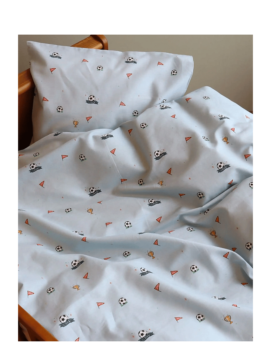 Jalgpall - Bed linen "by mats" Football 70x100, 40x45 cm - voodipesukomplektid - multi coloured - 2