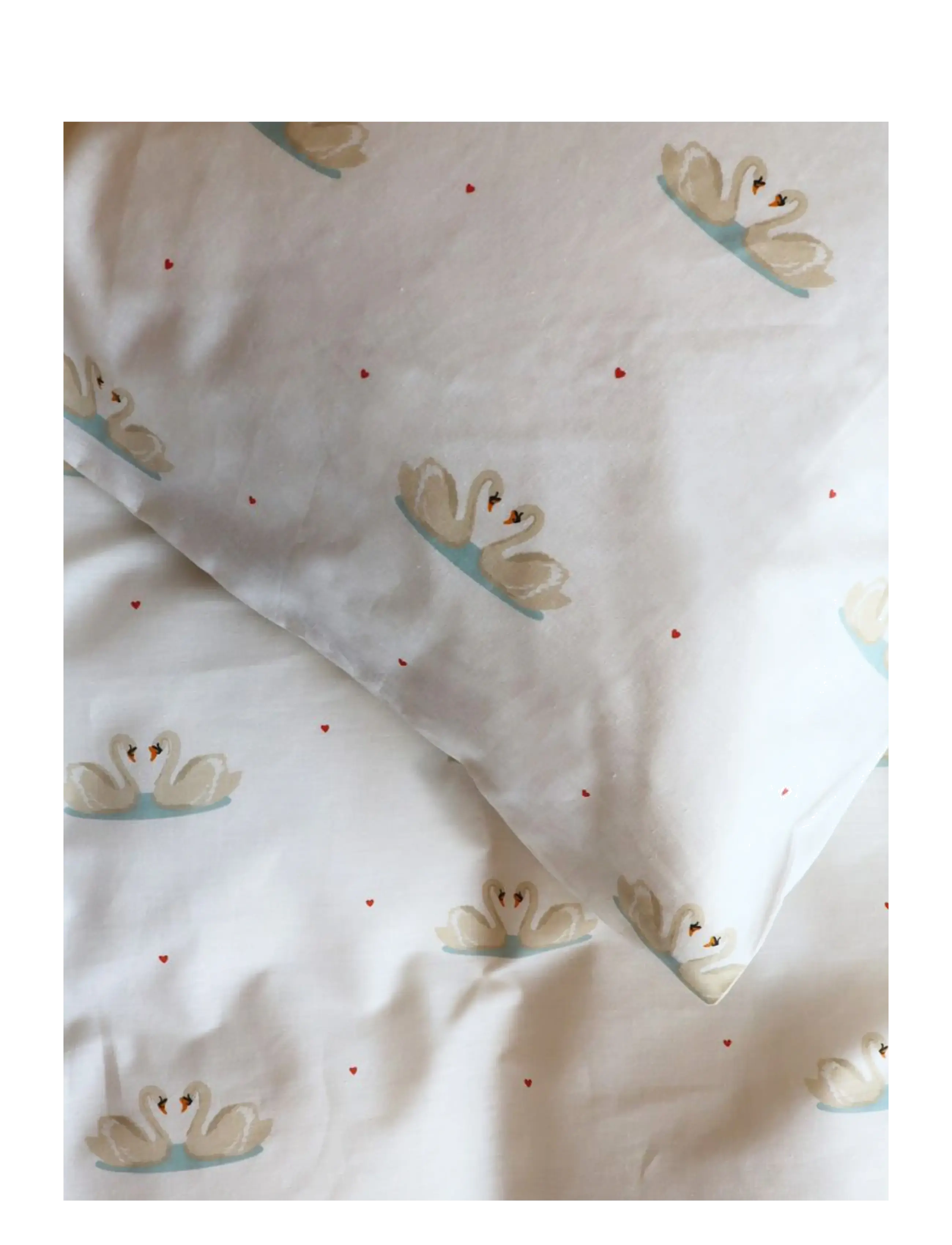 BrandMac - Bed linen "by mats" Swan love 70x100, 40x45 cm - bettwäsche-set - multi coloured - 2