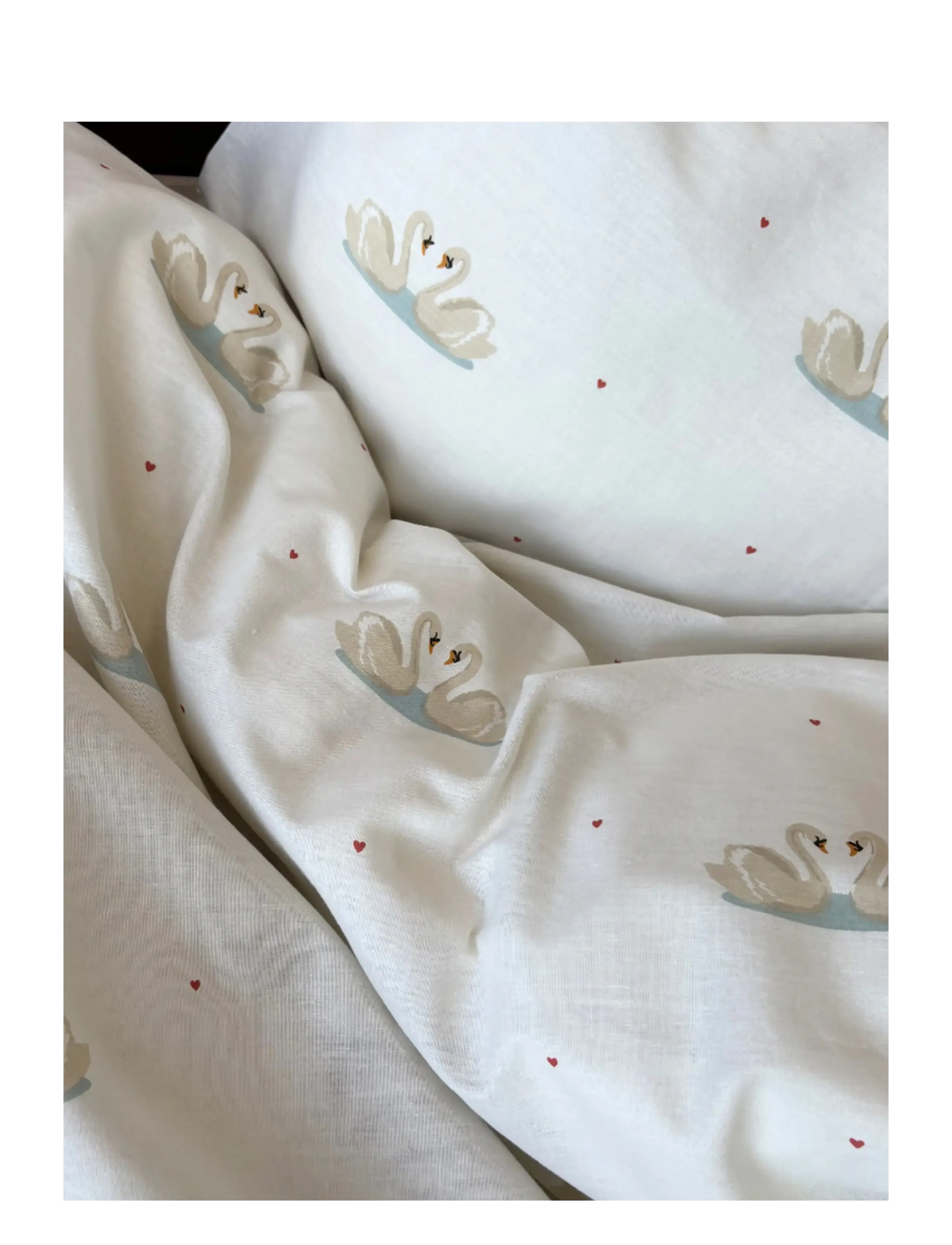 BrandMac - Bed linen "by mats" Swan love 100x140, 40x45 cm - draps - multi coloured - 1