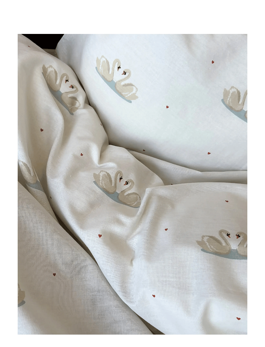 BrandMac - Bed linen "by mats" Swan love 100x140, 40x45 cm - voodilinad - multi coloured - 1
