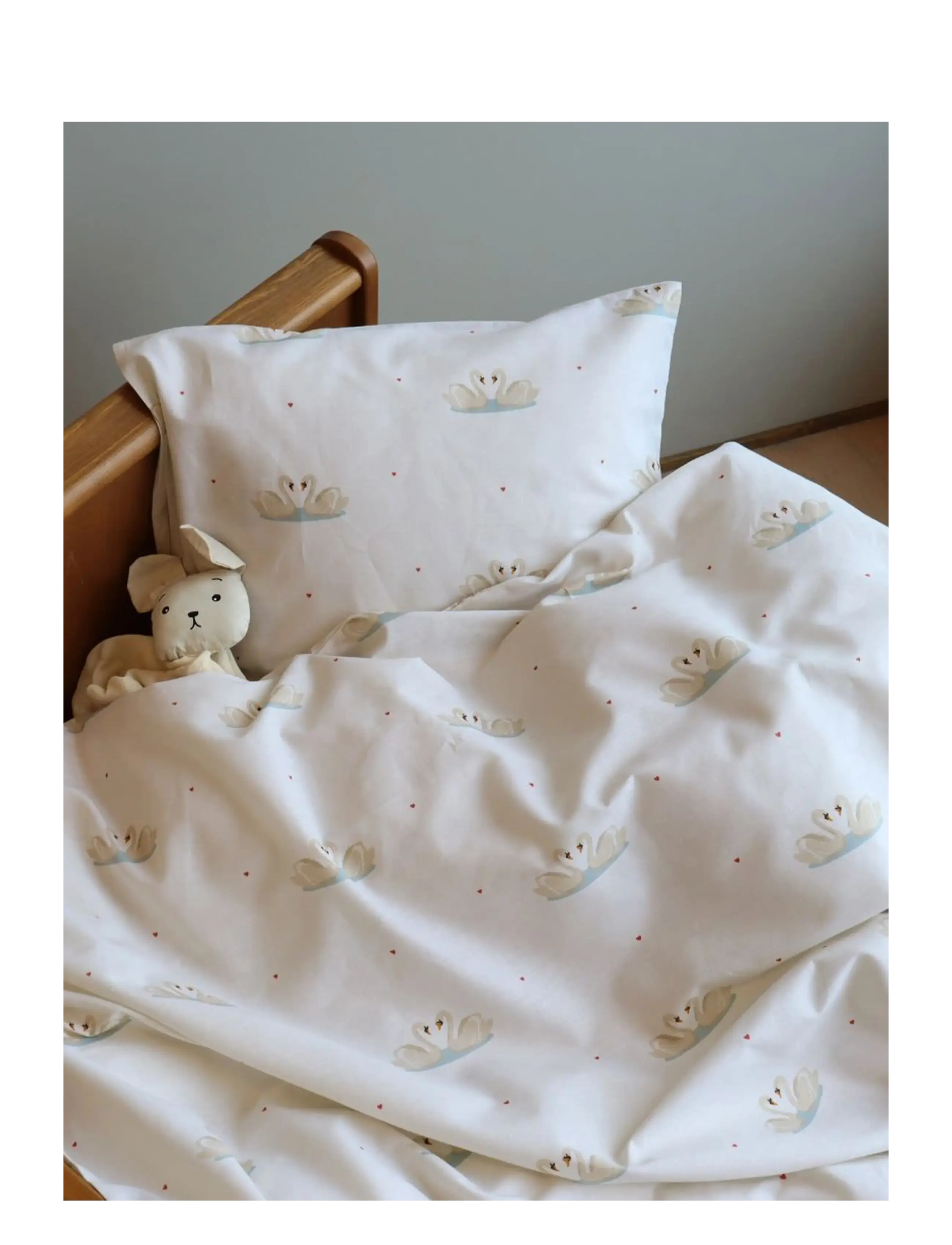 BrandMac - Bed linen "by mats" Swan love 100x140, 40x45 cm - draps - multi coloured - 2