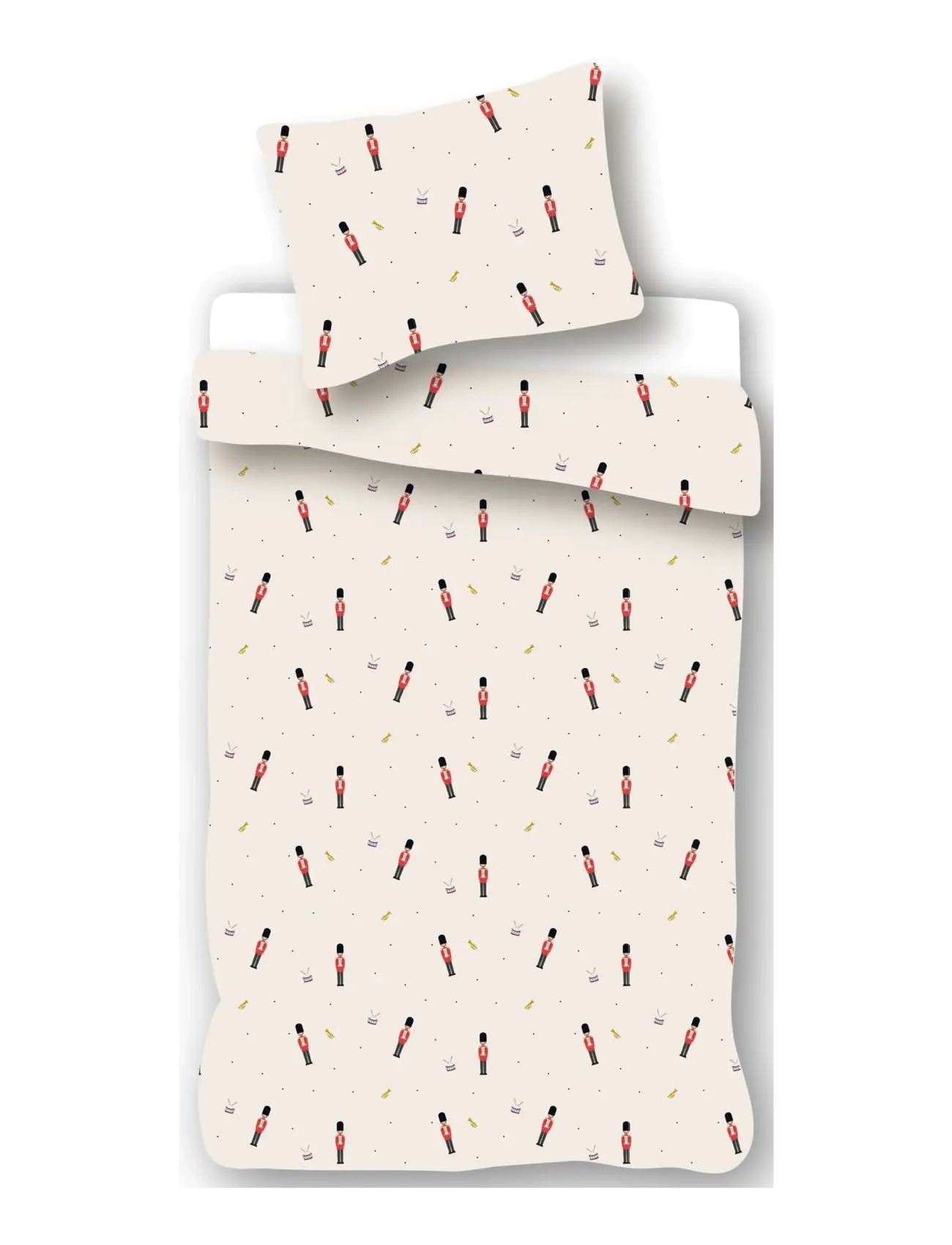 BrandMac Bed Linen "By Mats" Toy Soldier 100X140, 40X45 Cm, Bed Sæt, Creme, Str: 100X140;40X45CM