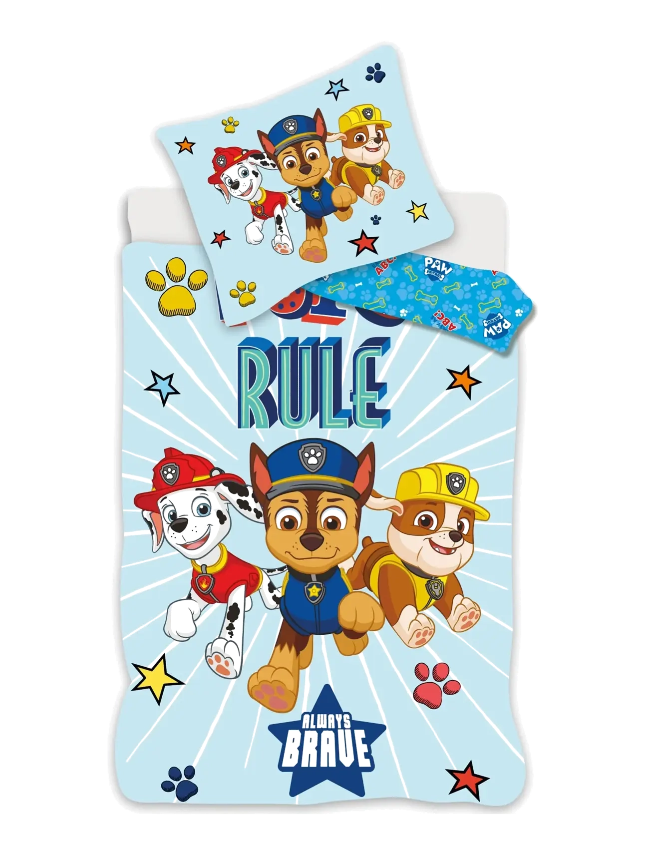 Paw Patrol Bed Linen Junior Paw Patrol Pp 1097 100X140, 40X45 Cm, Bed Sæt, Blå, Str: 100X140.40X45CM