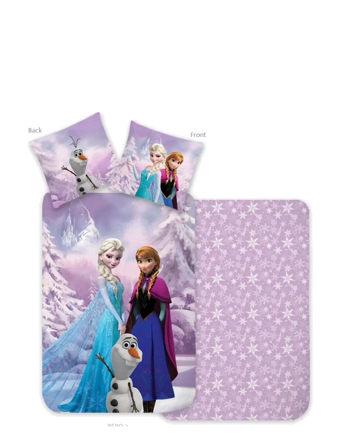 Frost Bed Linen Junior Frozen 42 100X140, 40X45 Cm, Bed Sæt, Lila, Str: 100X140.40X45CM