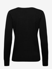 Brandtex - Knitted v-neck Cardigan - cardigans - black - 1
