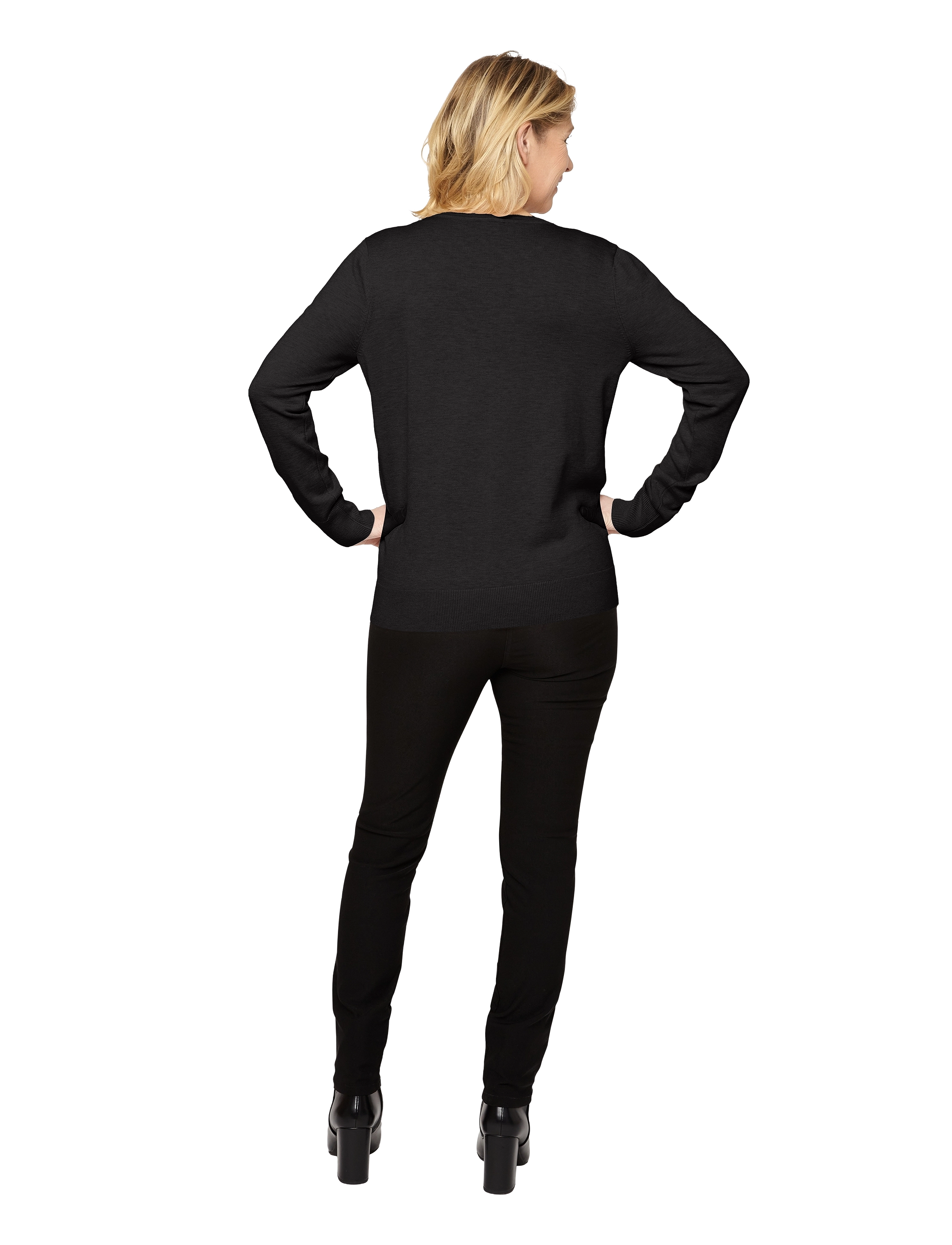 Brandtex - Cardigan-knit Light - black - 3