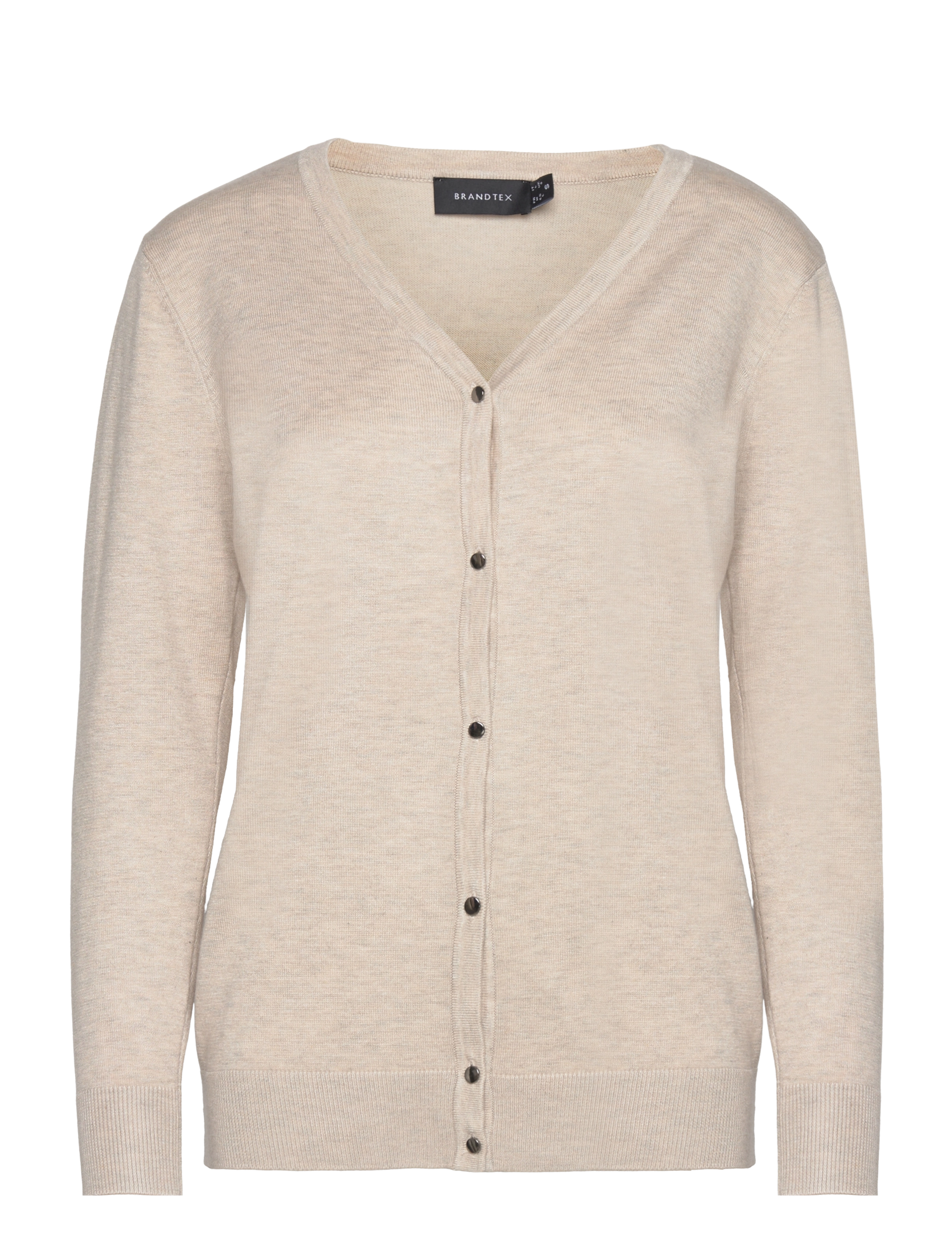 Knitted v-neck Cardigan - RAINY DAY MELANGE