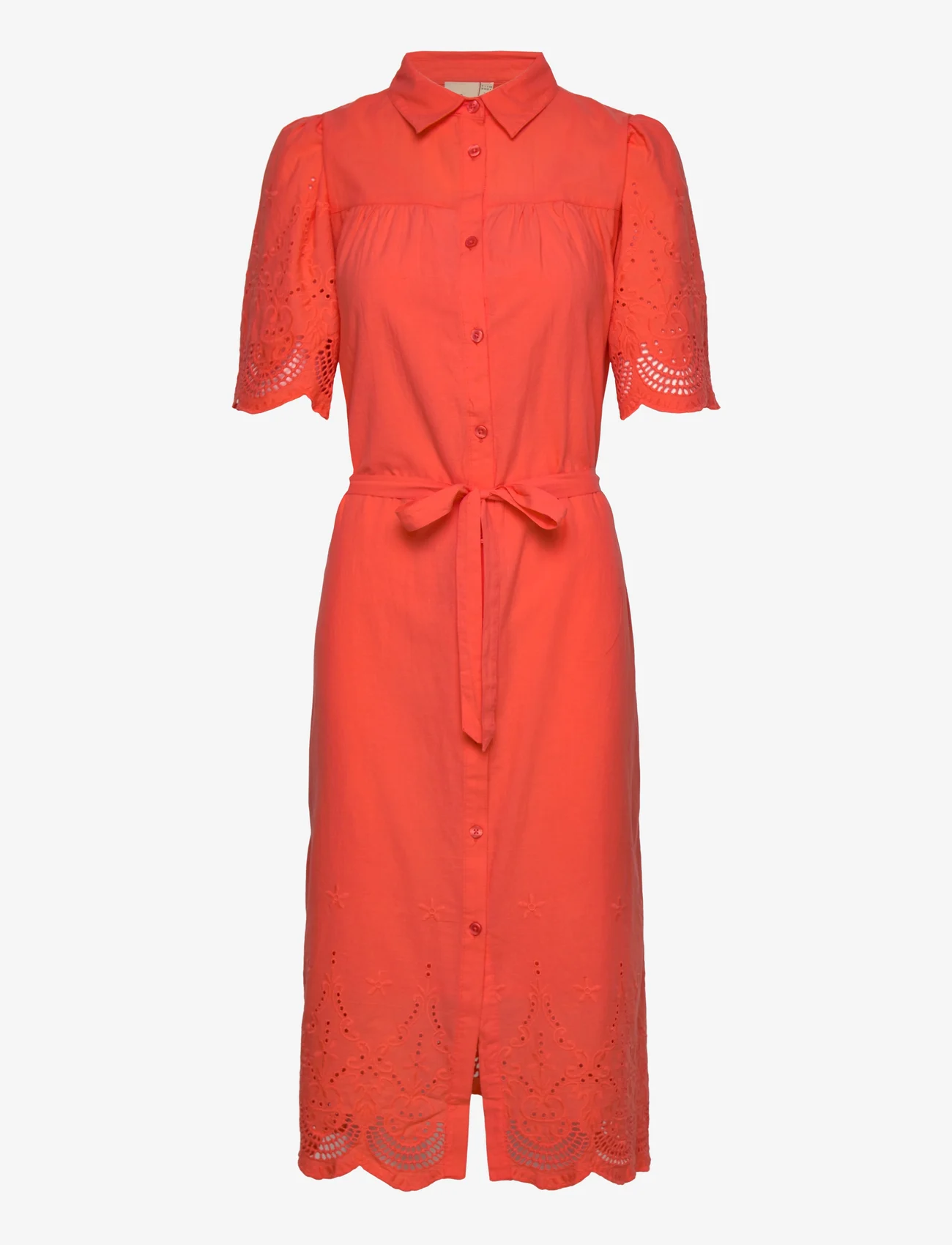 Brandtex - B. COPENHAGEN Dress-light woven - shirt dresses - living coral - 0