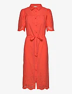 B. COPENHAGEN Dress-light woven - LIVING CORAL