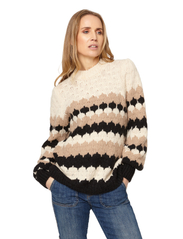 Brandtex - B. COASTLINE Pullover-knit Heavy - tröjor - oatmeal - 2
