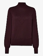 B. COPENHAGEN Pullover-knit Light - WINE FUDGE