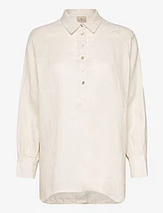 Brandtex - B. COPENHAGEN Shirt l/s Woven - linen shirts - tofu - 0