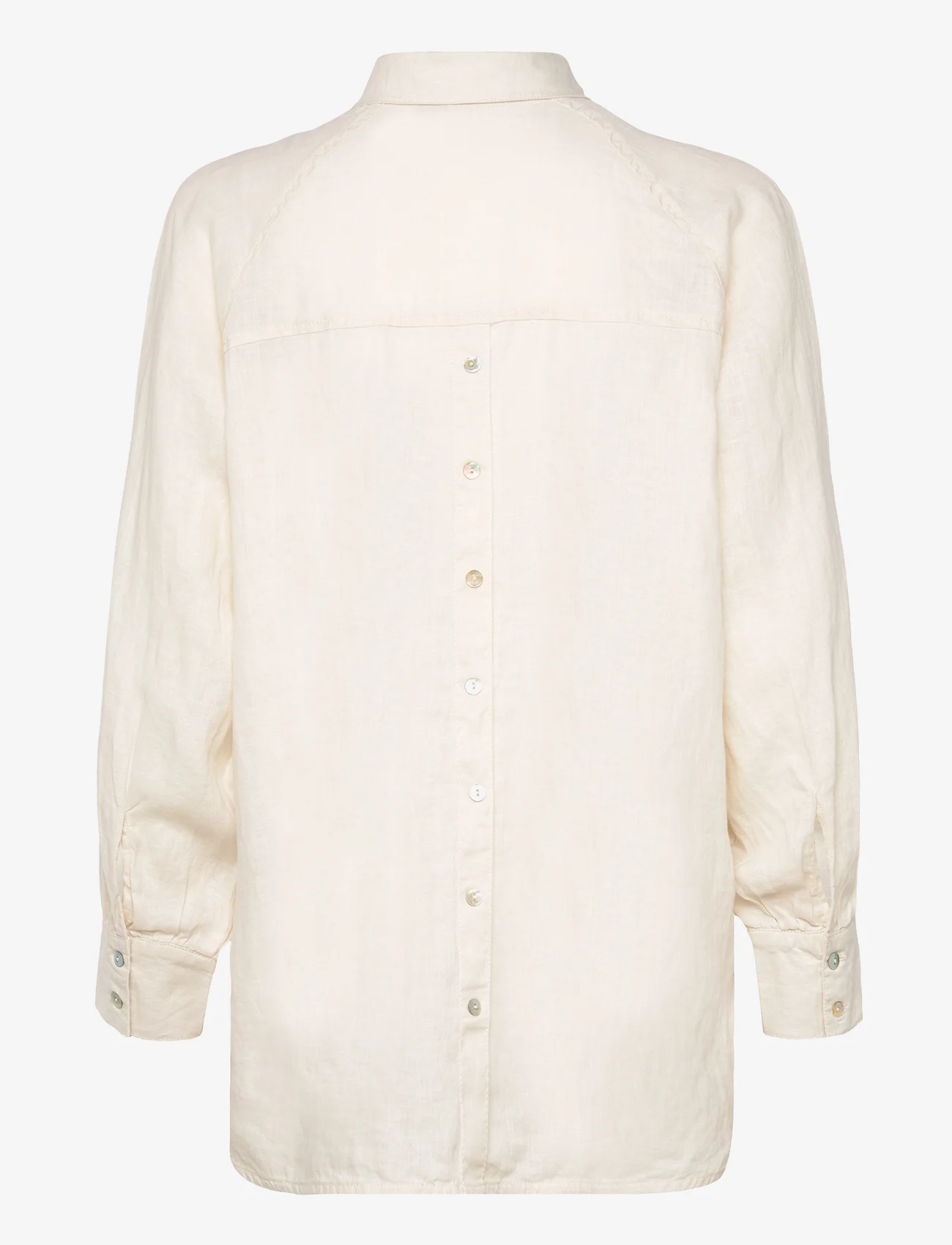 Brandtex - B. COPENHAGEN Shirt l/s Woven - koszule lniane - tofu - 1