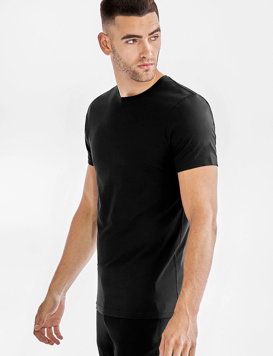 Bread & Boxers - Crew-Neck Slim - kurzärmelig - black - 3