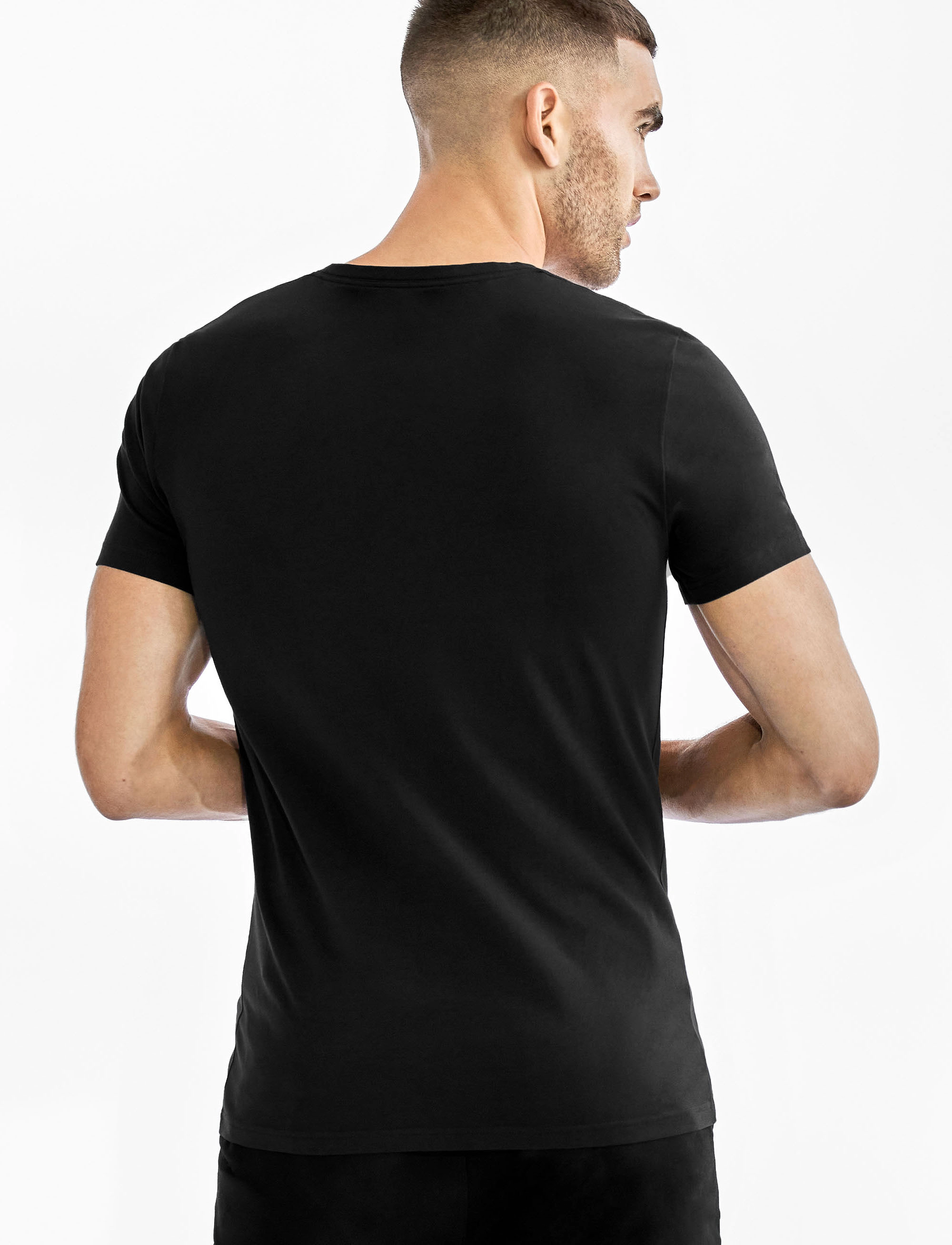 Bread & Boxers - Crew-Neck Slim - kurzärmelig - black - 4