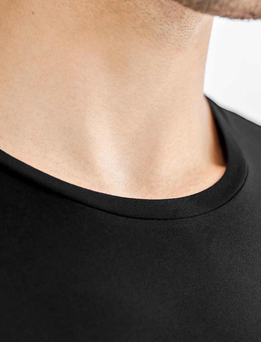 Bread & Boxers - Crew-Neck Slim - kurzärmelig - black - 5