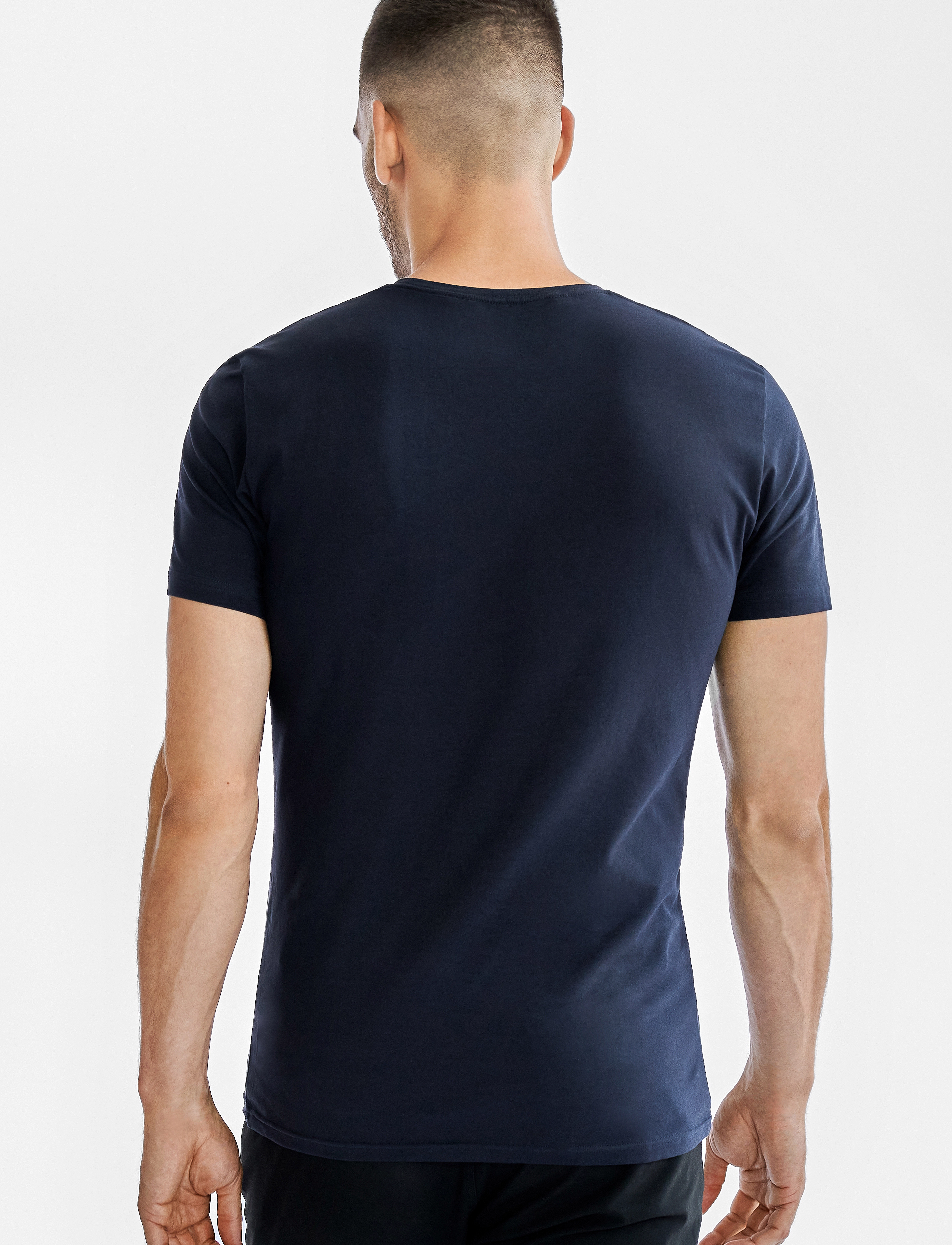 Bread & Boxers - Crew-Neck Slim - kortärmade t-shirts - dark navy - 4