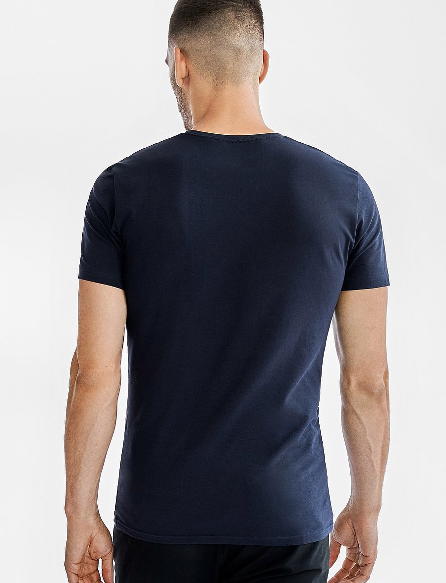 Bread & Boxers - Crew-Neck Slim - kortärmade t-shirts - dark navy - 4