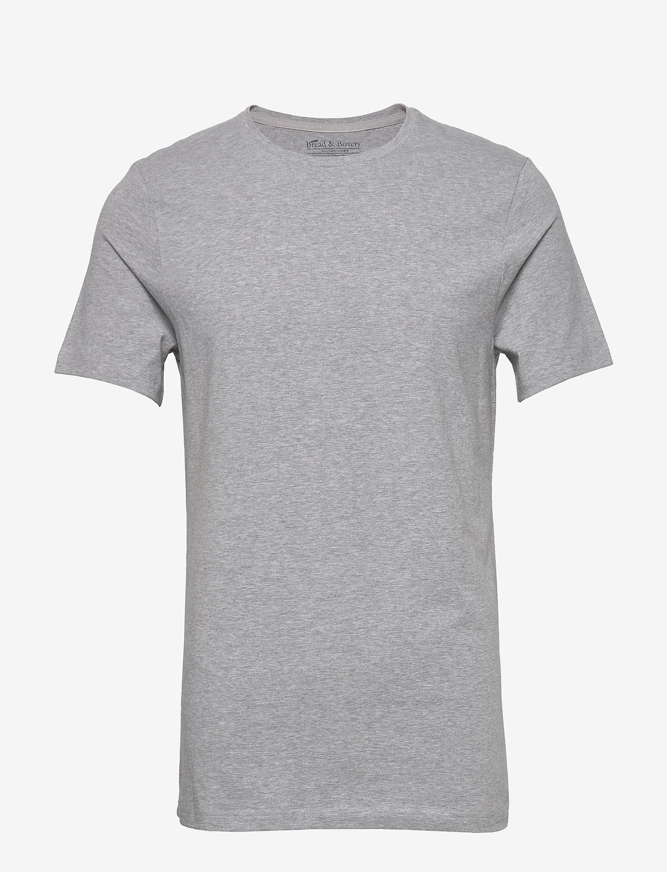 Bread & Boxers - Crew-Neck Slim - kortärmade t-shirts - grey melange - 1