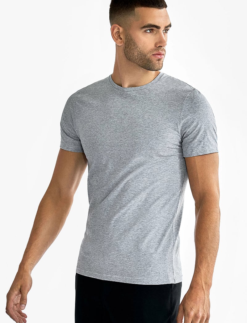 Bread & Boxers - Crew-Neck Slim - kortärmade t-shirts - grey melange - 3