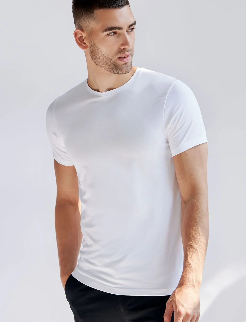 Bread & Boxers - Crew-Neck Slim - kortærmede t-shirts - white - 3