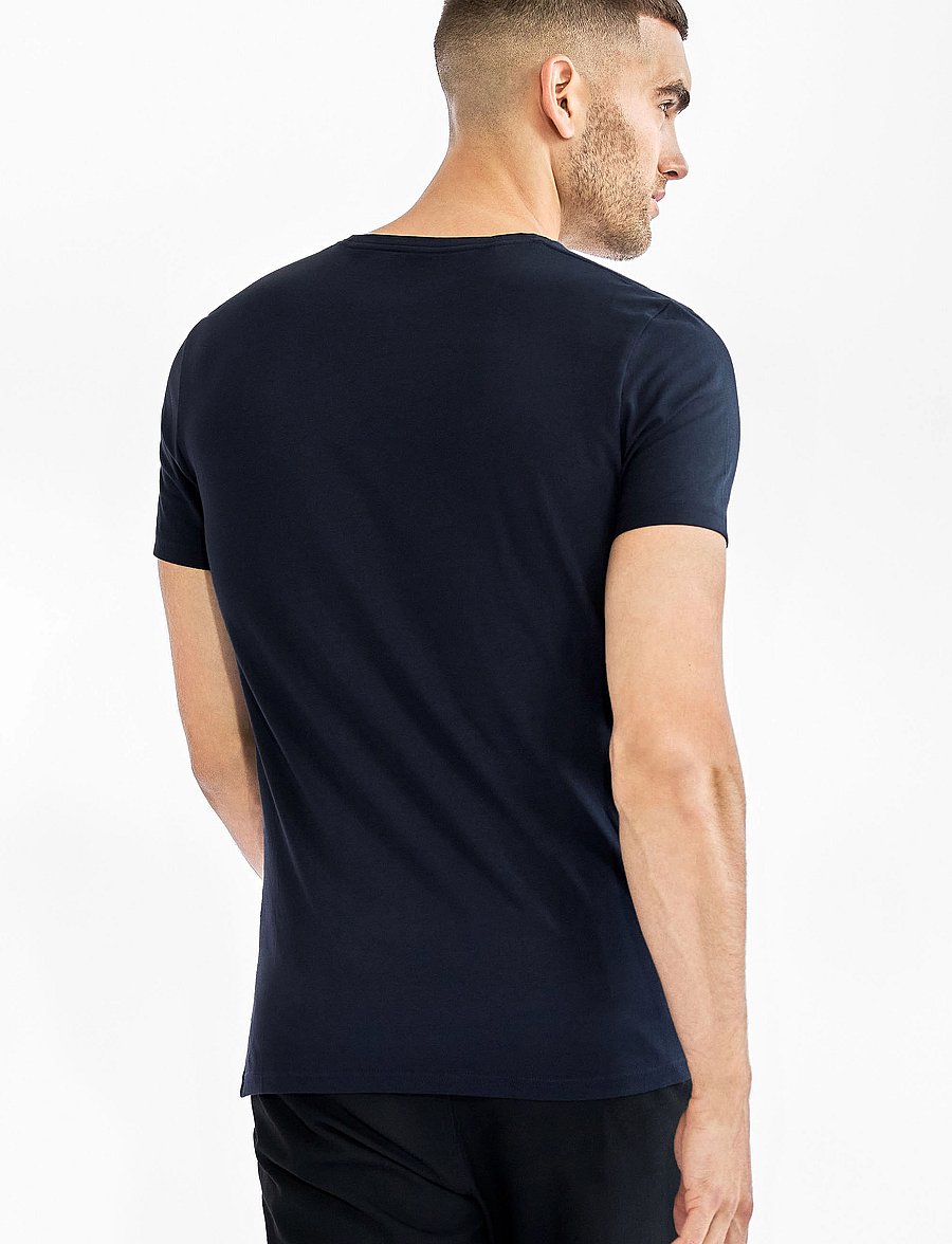 Bread & Boxers - V-Neck T-shirt - t-shirts mit v-ausschnitt - dark navy - 4
