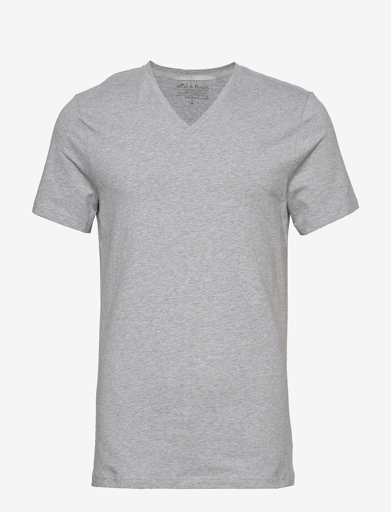 Bread & Boxers - V-Neck T-shirt - v-kaelusega t-särgid - grey melange - 1