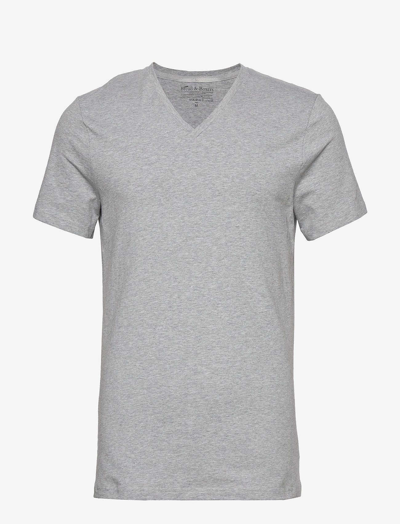 Bread & Boxers - V-Neck T-shirt - mažiausios kainos - grey melange - 0