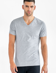 Bread & Boxers - V-Neck T-shirt - t-shirts - grey melange - 2