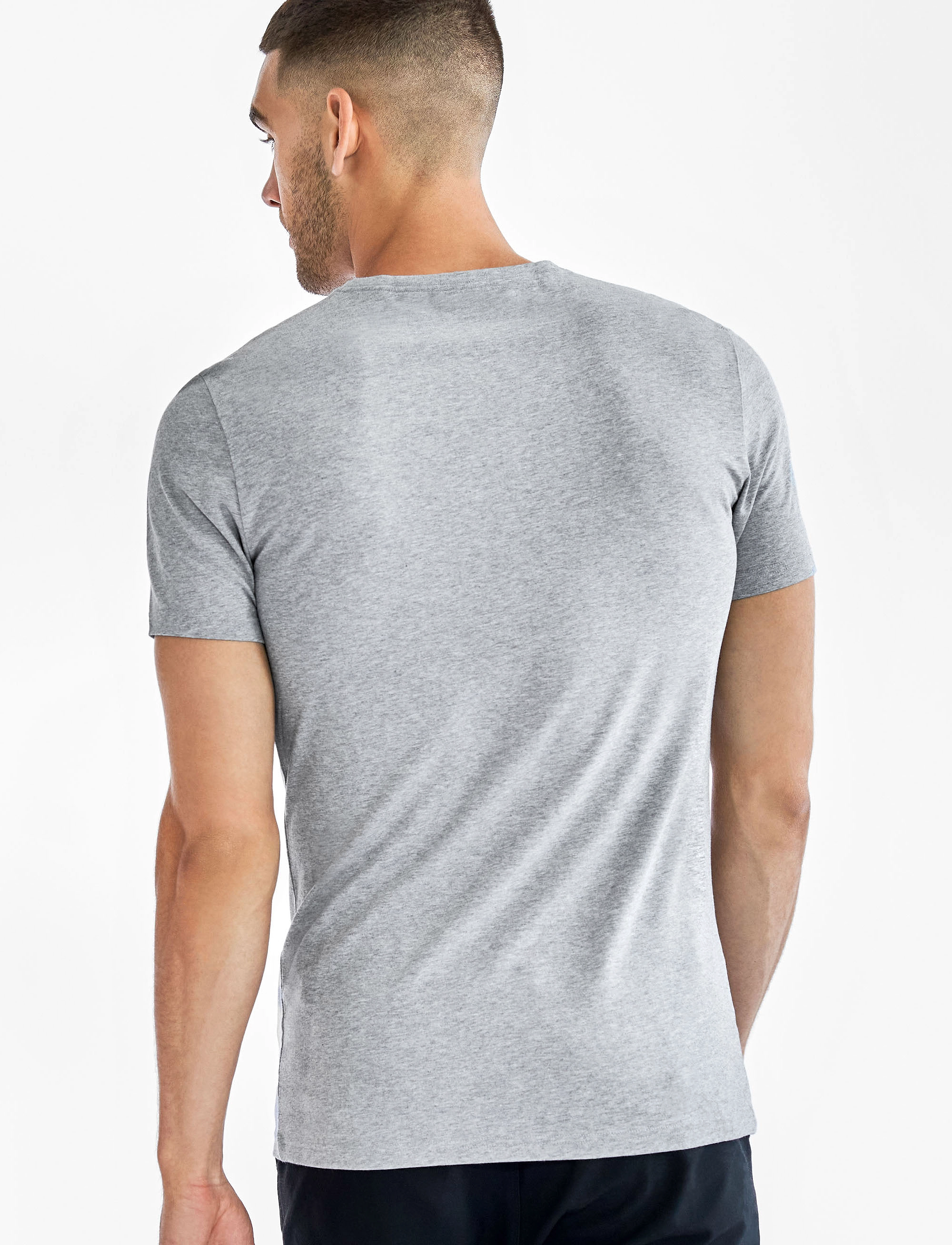 Bread & Boxers - V-Neck T-shirt - t-shirts mit v-ausschnitt - grey melange - 4