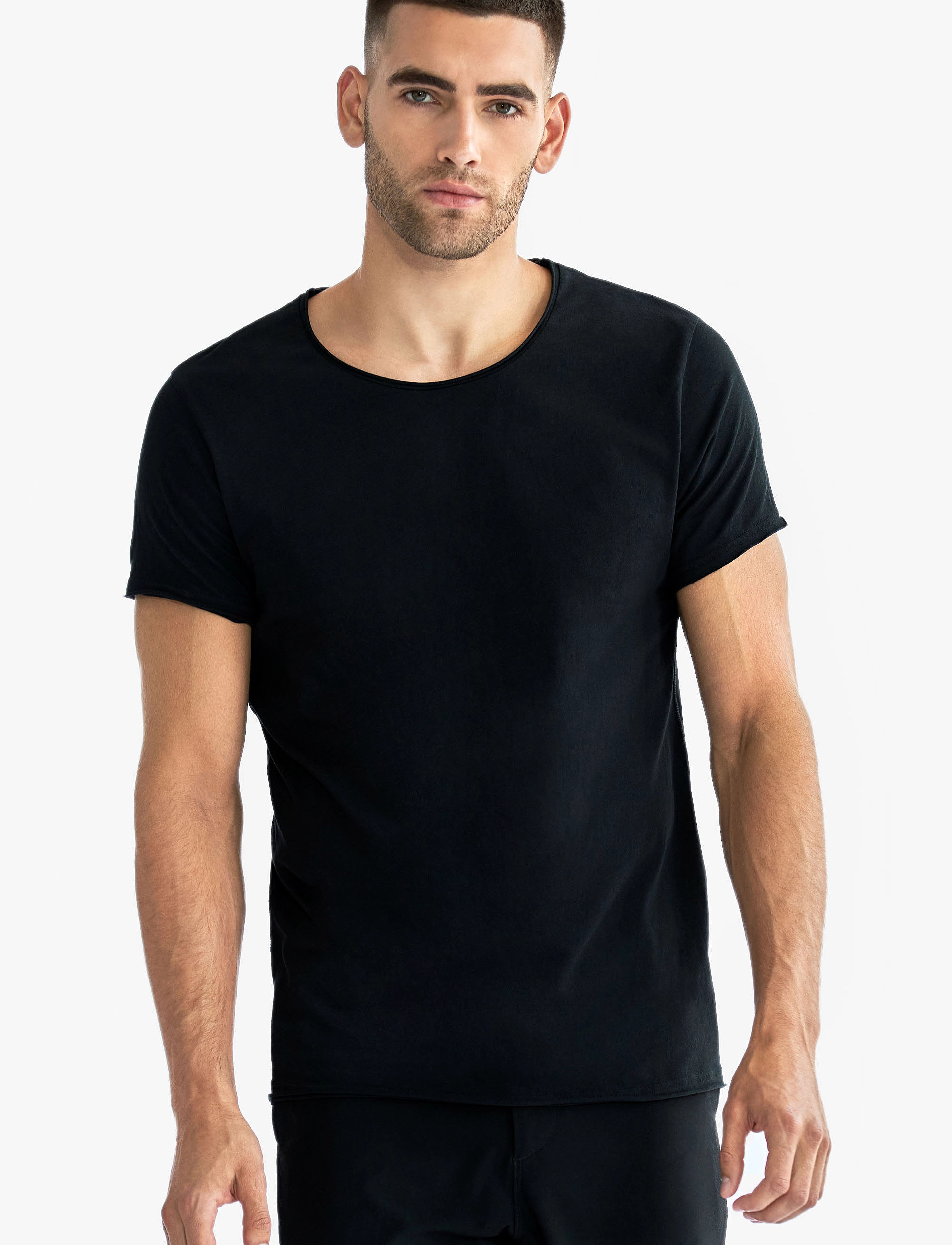 Bread & Boxers Crew-Neck Relaxed T-Shirt, M, Black, T-Shirts > Kortærmede, Herre