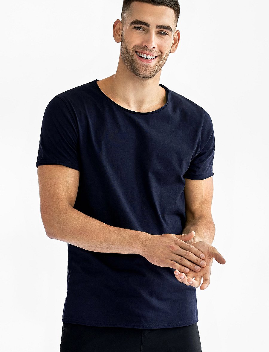 Bread & Boxers - Crew Neck Relaxed - short-sleeved t-shirts - dark navy - 0