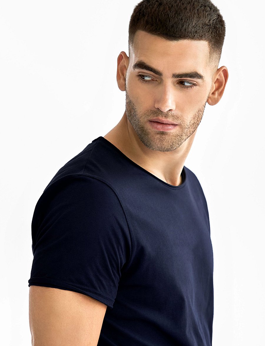 Bread & Boxers - Crew Neck Relaxed - short-sleeved t-shirts - dark navy - 5