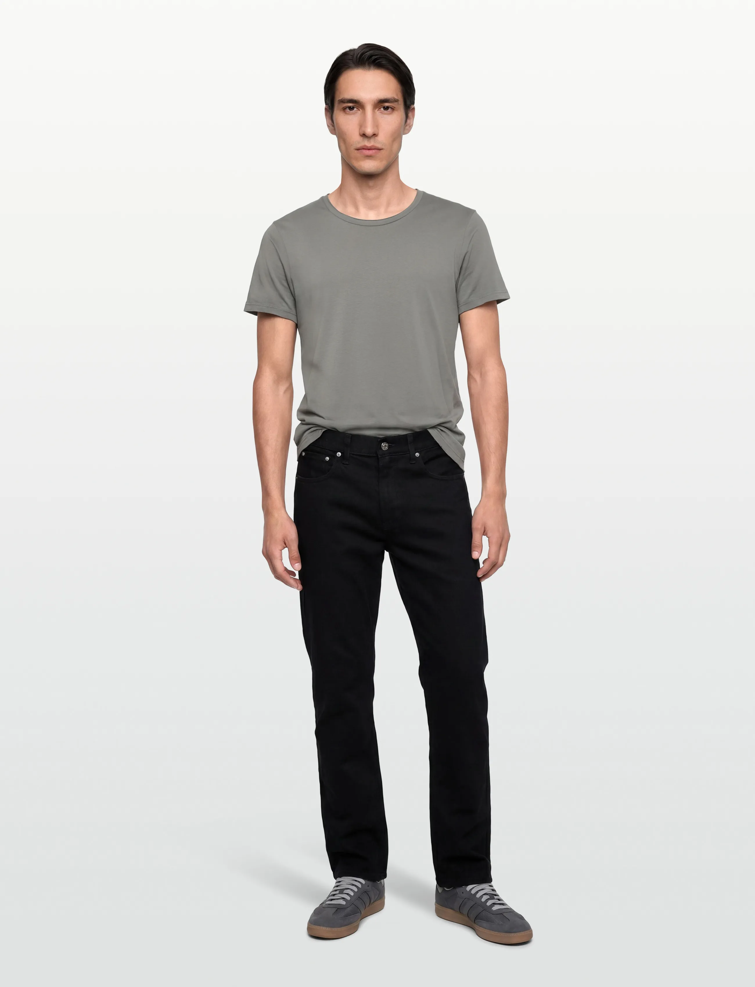 Bread & Boxers Crew-Neck Relaxed T-shirt - T-Shirts - FOG GREY / grey