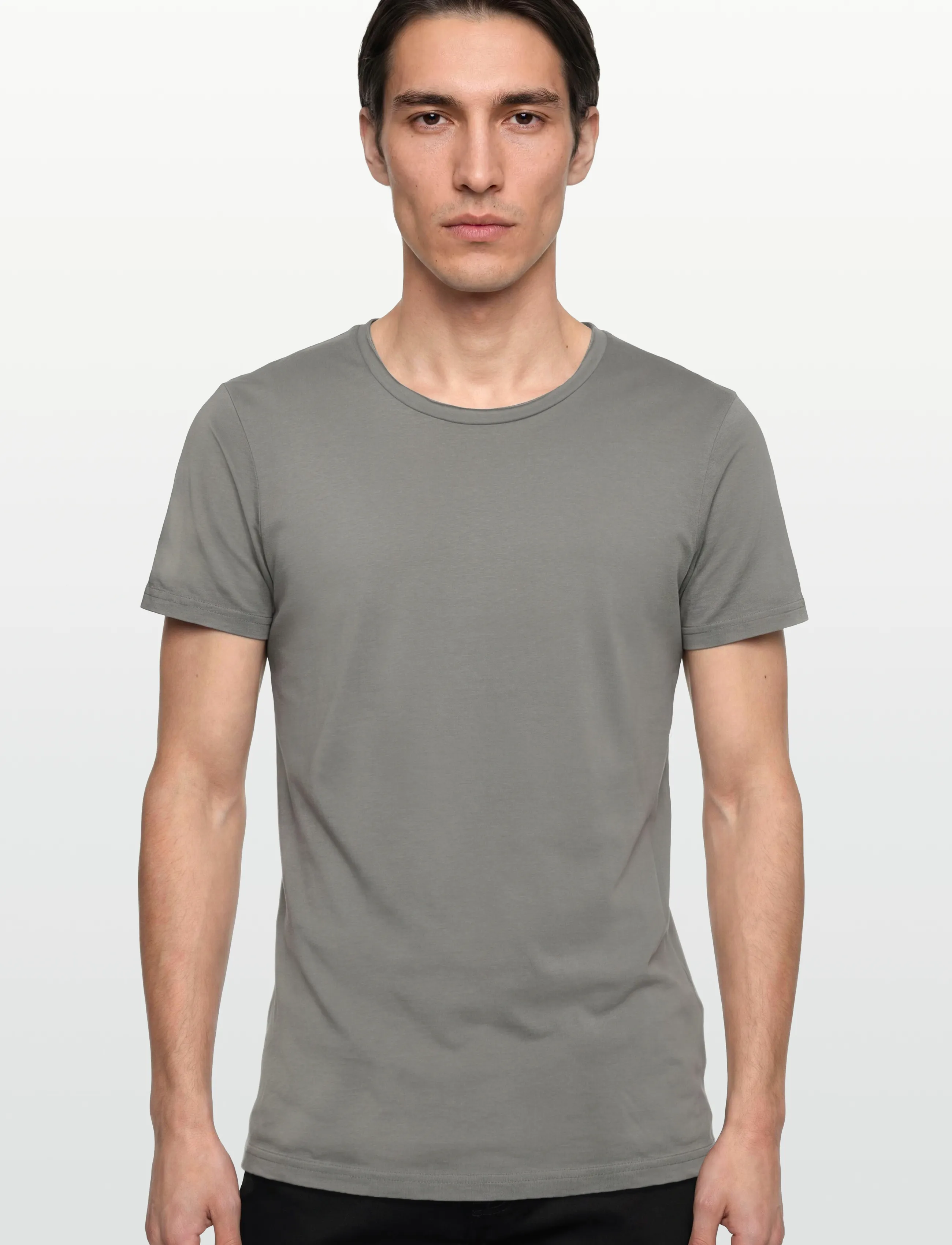 Bread & Boxers - Crew-Neck Relaxed T-shirt - laveste priser - fog grey - 3
