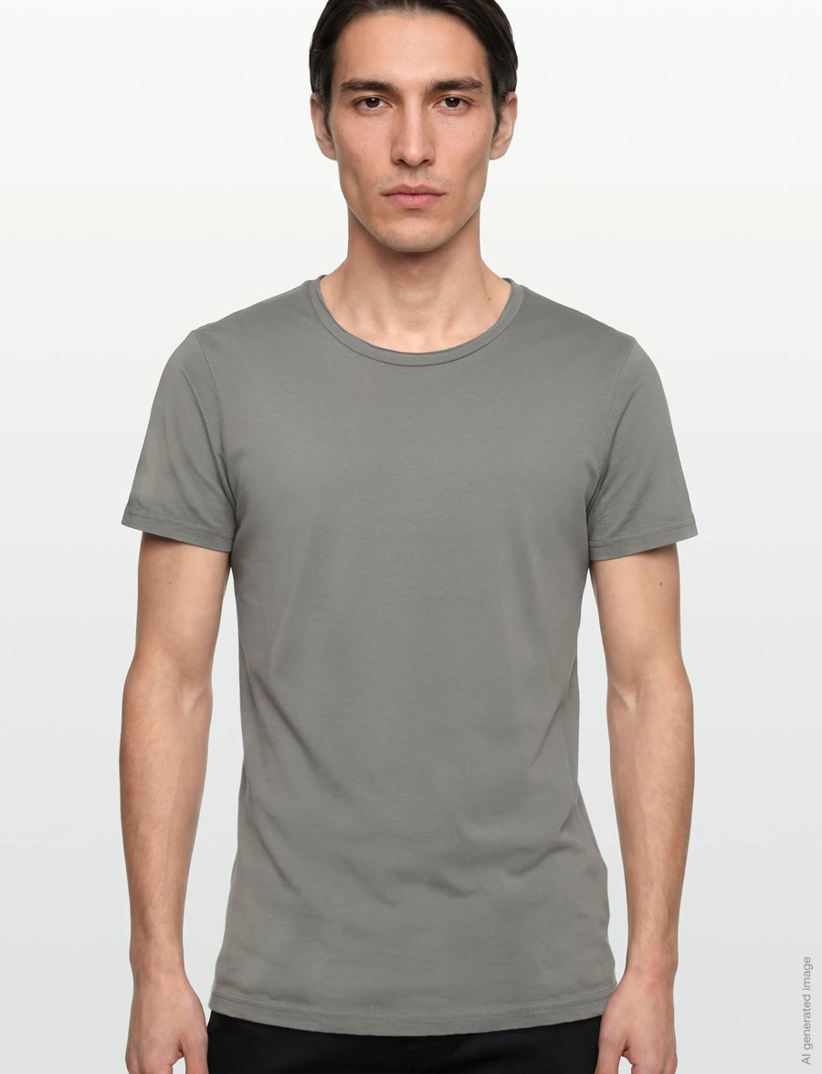 Bread & Boxers - Crew-Neck Relaxed T-shirt - kurzärmelige t-shirts - fog grey - 3