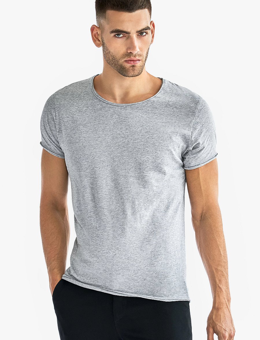 Bread & Boxers - Crew Neck Relaxed - korte mouwen - grey melange - 0