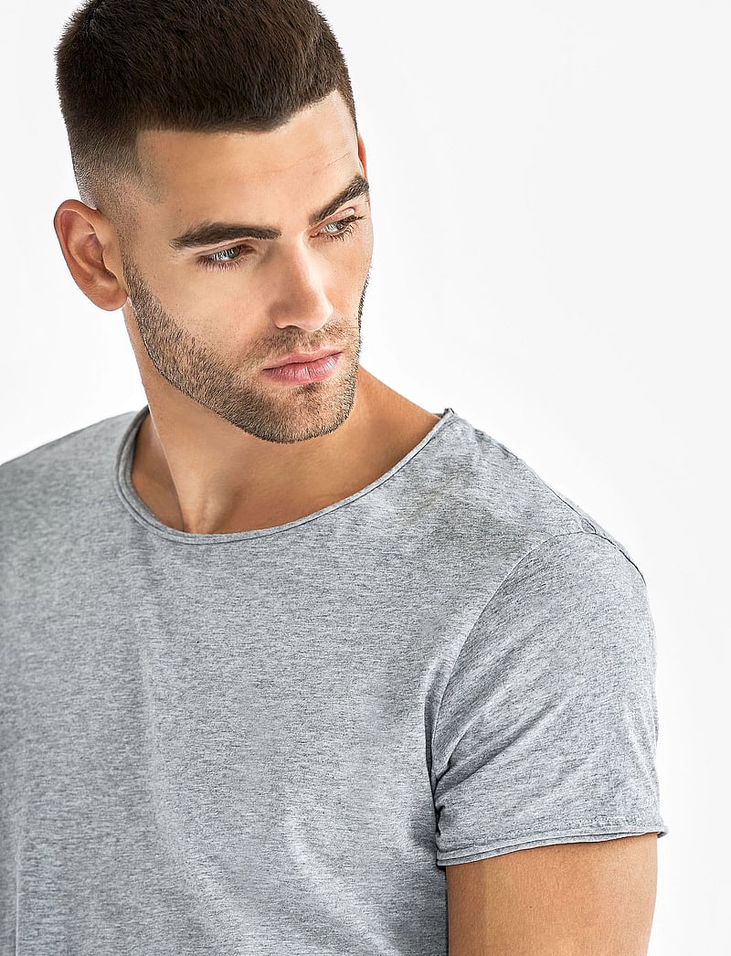 Bread & Boxers - Crew-Neck Relaxed T-shirt - kortærmede t-shirts - grey melange - 4