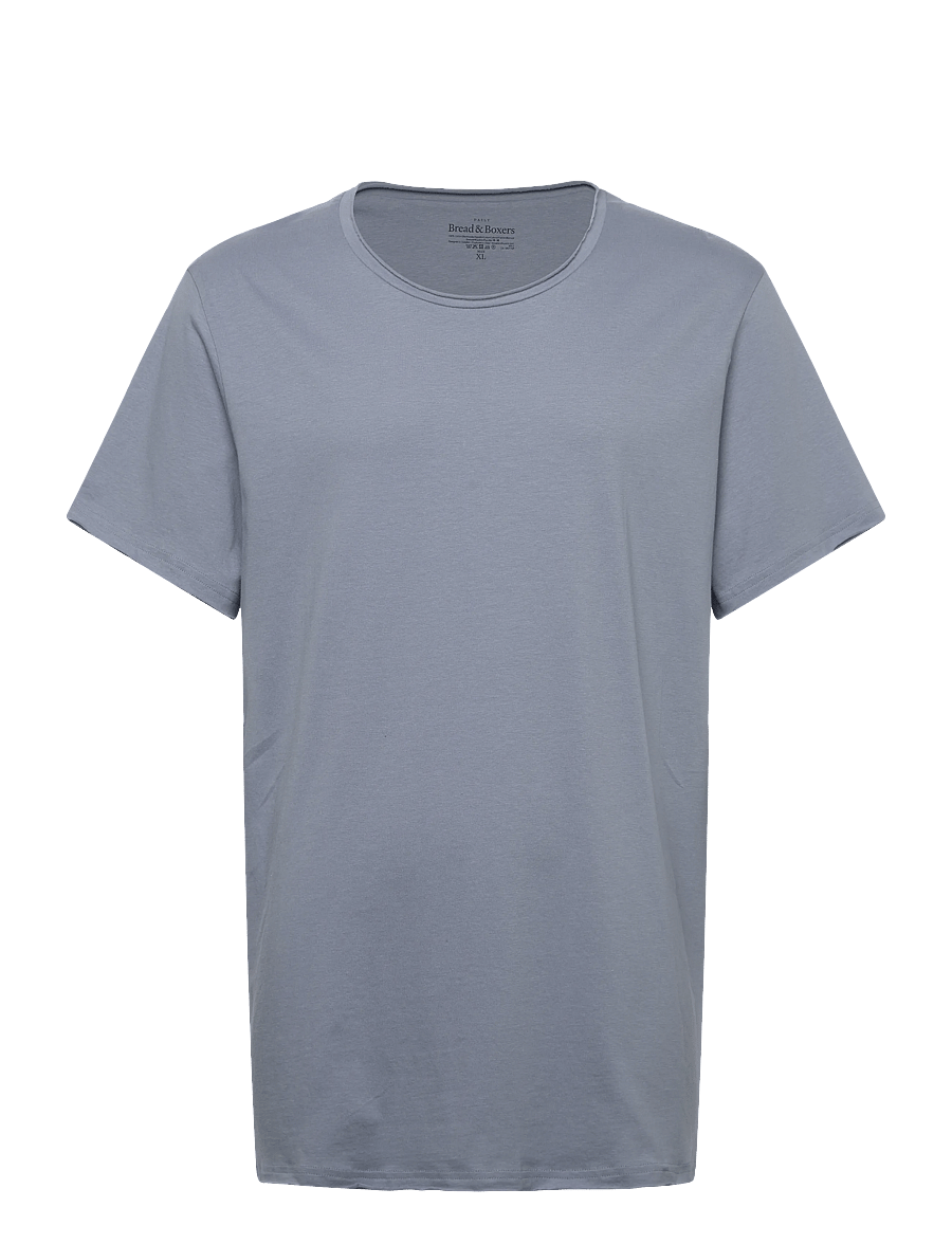 Bread & Boxers - Crew-Neck Relaxed T-shirt - short-sleeved t-shirts - haze blue - 0