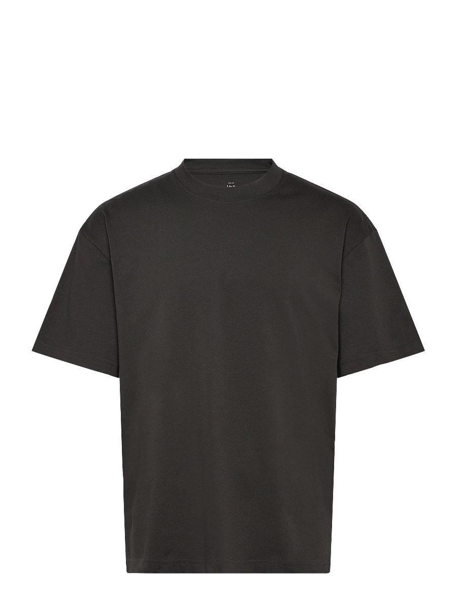 Bread & Boxers - Heavy Tee - short-sleeved t-shirts - charcoal - 0