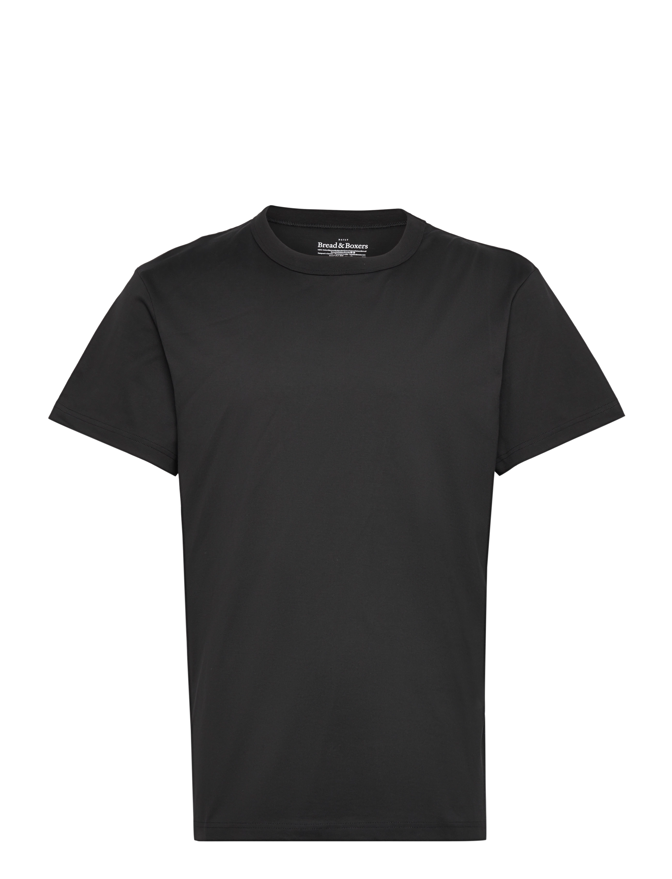 BREAD & Boxershorts Crew Neck Pima Schwarz - L - Herren