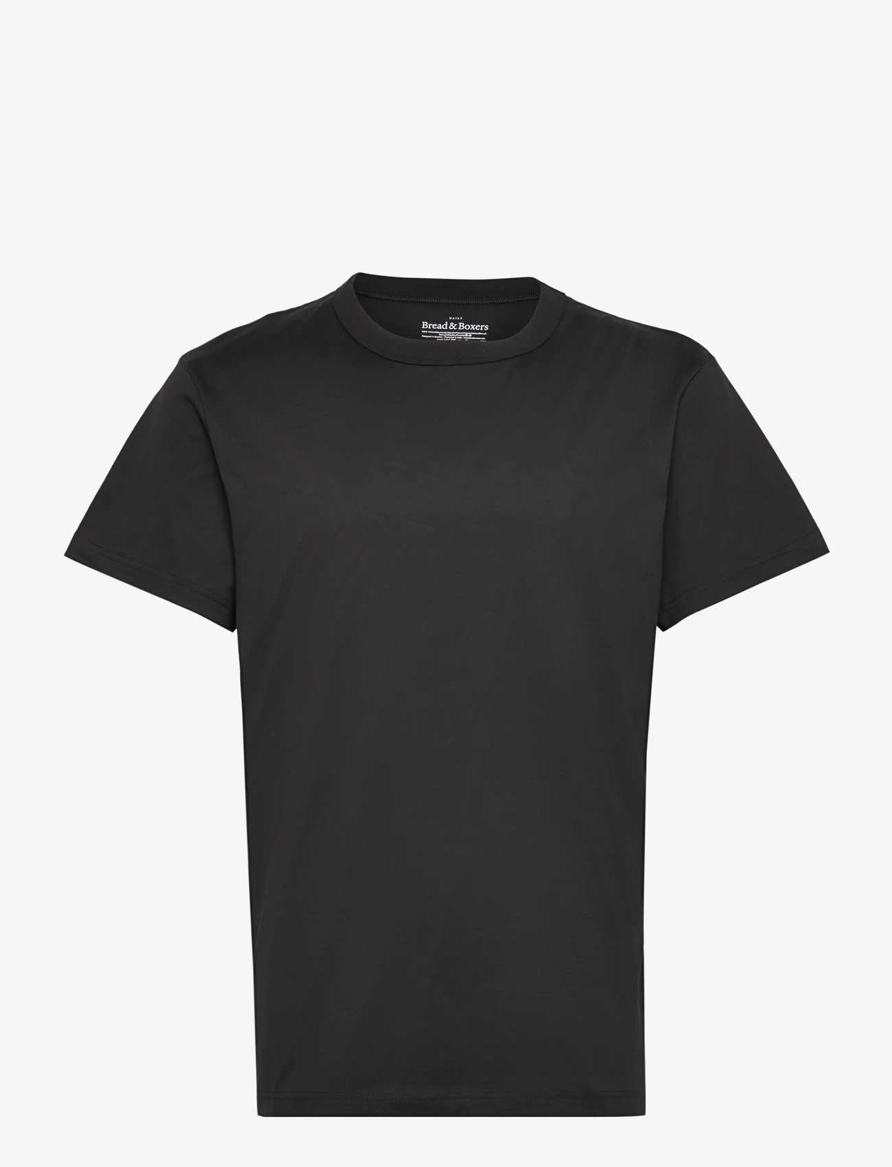 Bread & Boxers - Crew Neck PIma - basic t-shirts - black - 0