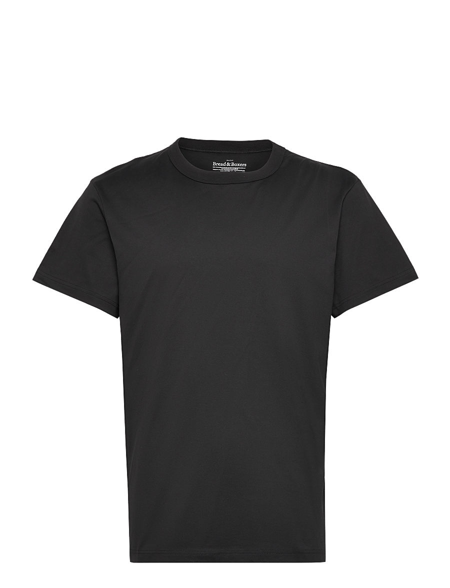 Bread & Boxers - Crew Neck PIma - kurzärmelig - black - 1