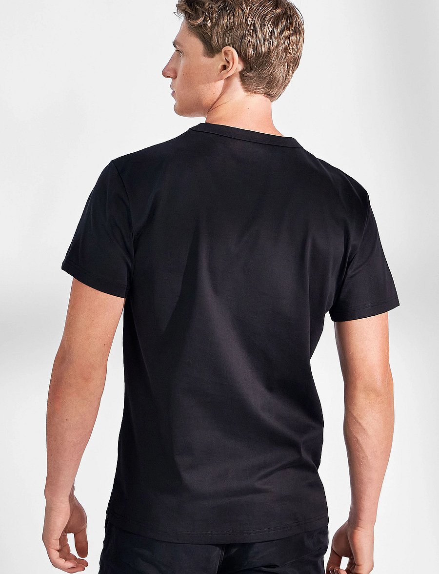 Bread & Boxers - Crew Neck PIma - kurzärmelig - black - 5