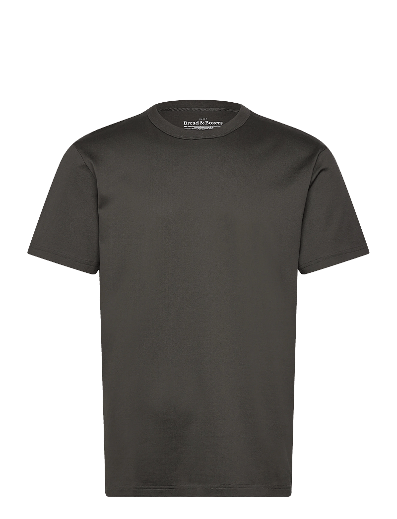 Bread & Boxers - Crew Neck PIma - kortärmade t-shirts - charcoal - 1