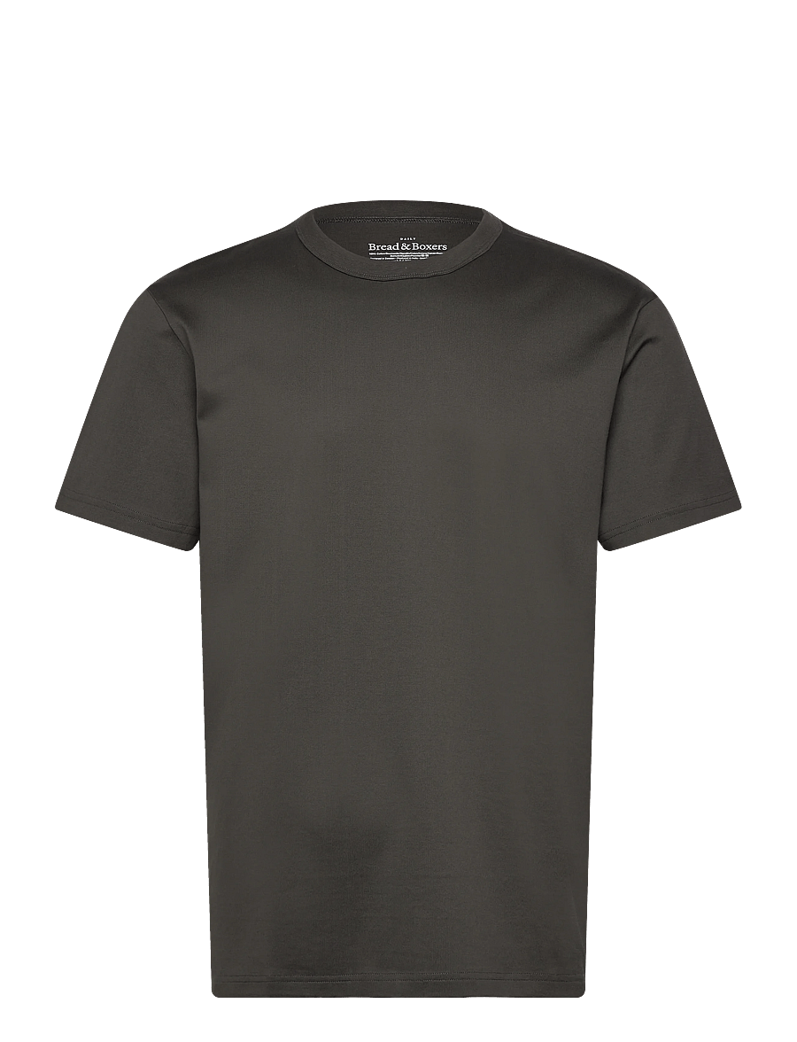 Bread & Boxers - Crew Neck PIma - kurzärmelige t-shirts - charcoal - 1