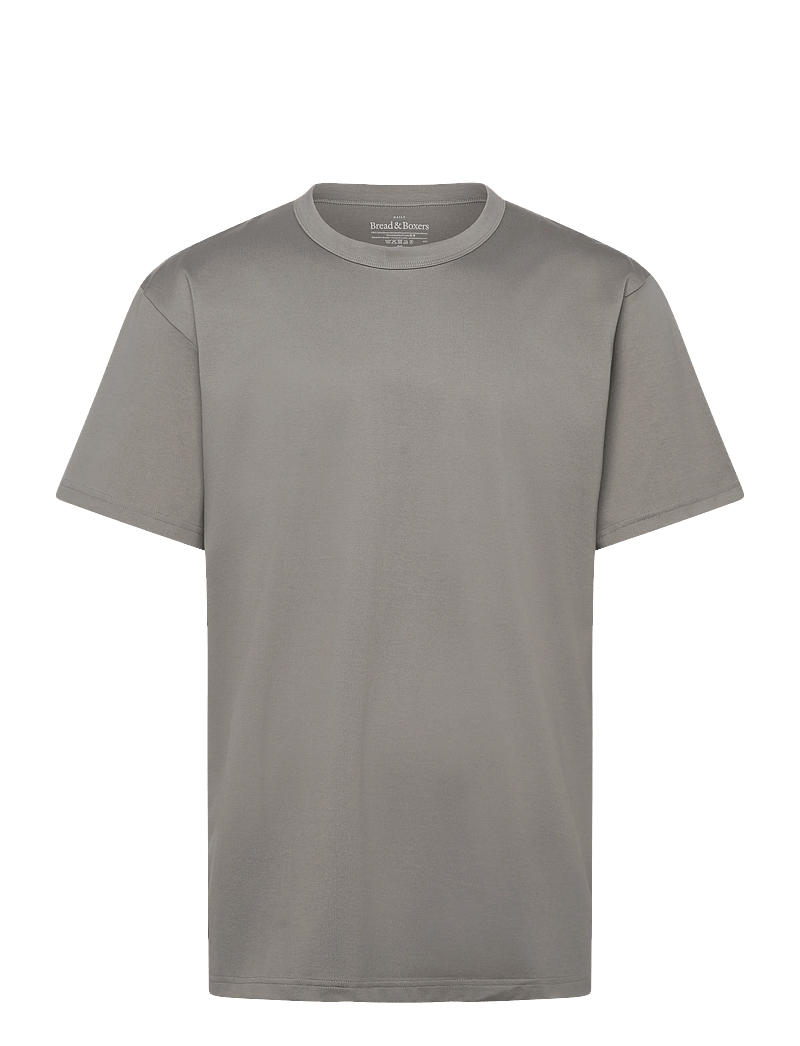 Bread & Boxers - Crew Neck Pima - kurzärmelig - fog grey - 0