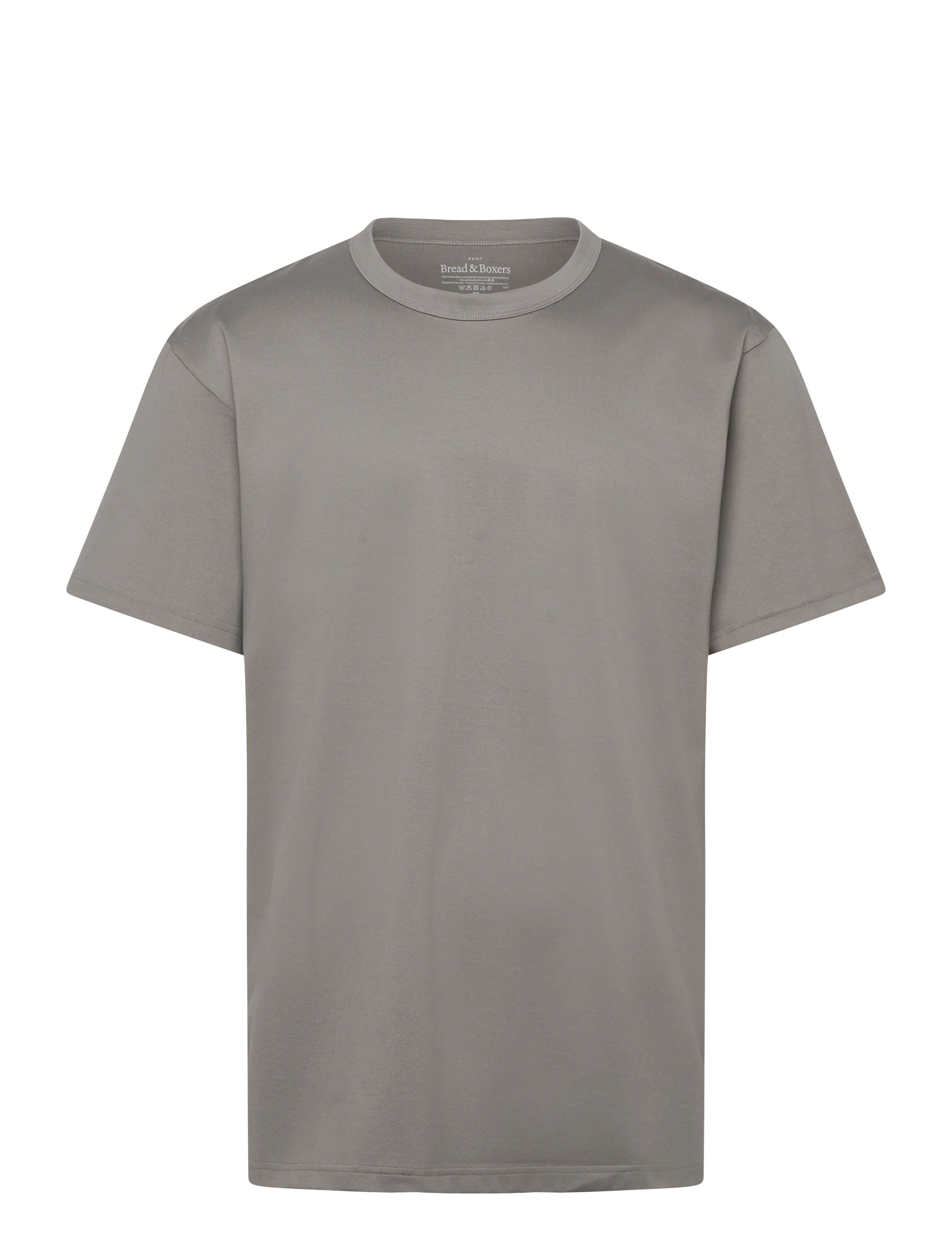 Bread & Boxers Crew Neck Pima - Basic T-Shirts - FOG GREY / grey